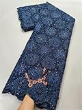 African Lace Fabric 100Percent Cotton Swiss Voile Lace with Beads Nigerian Tulle Sequined Popular Dubai Style