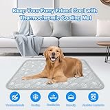 MH MYLUNE HOME Self Cooling Mat for Large Dog, 44”x32” Arc-Chill Cooling Fiber & Endothermic Color Changing Pet Cooling Pad, Foldable & Washable Non-Toxic Summer Pet Blanket