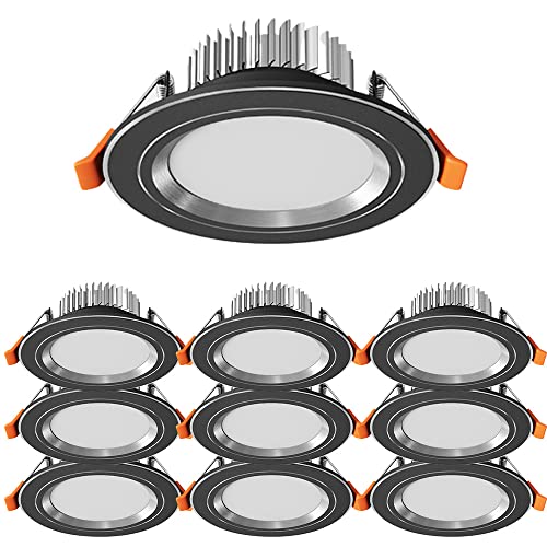 Downlights for Ceiling Dimmable Led Downlight 13610 Pack Ceiling Lamp 4W6W Ultra Thin Light Round Aluminum Panel Light Simple（10Pcs-6W）
