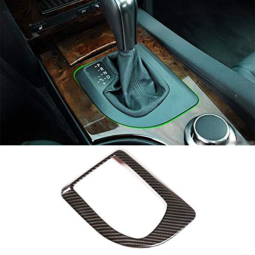 CHEYA ABS Car Interior Center Console Gear Shift Panel Cover Trim for BMW 5 Series E60 2004-2007 Car Accessories (Carbon Fiber Style)