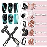 Nail Magnet for 3D Cat Eye Gel Nail Polish Magnet Tools, 11 Pcs Cat Eye Magnet for Nails,5 in 1 Nail Magnet for Nail Art with Silicone Case,Nail Magnet Pen Stripe Nail Magnet Wands for Nail Art DIY