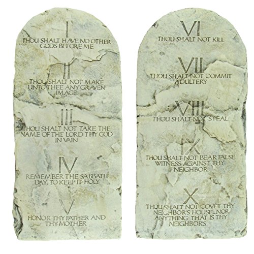 Supportiback Treasure Gurus The Ten Commandments Tablets Cast Stone Tablet Set