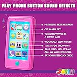 JOYIN Pretend Play Smart Phone, Keyfob Key Toy and Credit Cards Set, Kids Toddler Cellphone Toys, Toddler Birthday Gifts Toys for 1 2 3 4 5 Year Old, Kids Presents