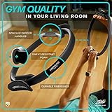 URBNFit Pilates Ring - 12" Magic Circle w/Dual Grip, Foam Pads for Inner Thigh Workout, Toning, Fitness & Pelvic Floor Exercise - Yoga Rings w/Bonus Exercise Guide