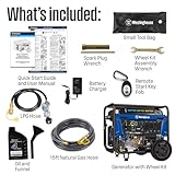 Westinghouse Outdoor Power Equipment 13500 Peak Watt Tri-Fuel Home Backup Portable Generator, Remote Electric Start, Transfer Switch Ready, Gas, Propane, and Natural Gas Powered