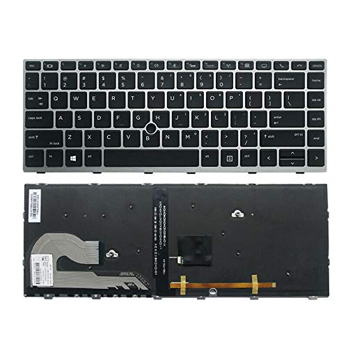 New US Black Backlit English Laptop Keyboard Replacement for HP EliteBook 840 G6 745 G6 Light Backlight