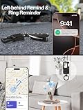 Miroddi Keychain with Smart Tracker Works with Apple Find My App (iOS Only), Heavy Duty Key chains with Bottle Opener Metal Key Fob Carabiner, Key Finder, Key GPS Tracker, Rechargeable, Black