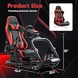 Dardoo G920 Racing Simulator Cockpit with Playseat Fit for Logitech/Thrustmaster/Fanatec G27 G29 G923 T300RS,Adjustable Direct-drive Steering Wheel Stand,Without Wheel,Pedal & Shifter