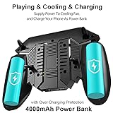 Mikirini PUBG Mobile Controller with Phone Cooler 4000mAh Built-in Battery for PUBG/Knives Out/Call of Duty, PUBG Game L2R2 Triggers for 4.7-6.5" Android Phones and iPhone