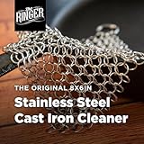 The Ringer - The Original Stainless Steel Cast Iron Cleaner, Patented XL 8x6 Inch Design