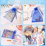 Hopttreely 100pcs Organza Bags with Drawstring, 4 x 4.72 inch Little Mesh Gift Pouches Mini Candy Bags for Small Presents Jewelry Earrings