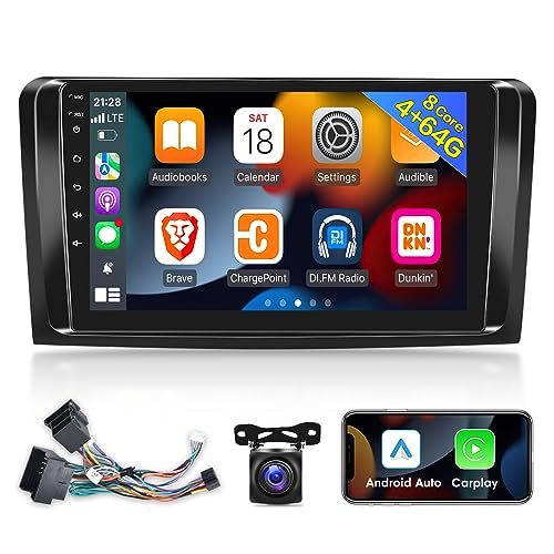 [4G+64G] Android 13 Car Radio for Mercedes Benz GL ML W164 X164 ML350 ML500 ML280 GL320 GL350 GL450 2005-2011, Touch Screen Stereo, Carplay/Android Auto/DSP 32 EQ/WiFi/4G Module +Backup Camera