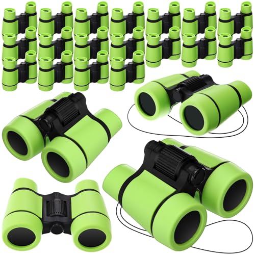 Libima 16 Pcs Kids Compact Binoculars Camouflage Gifts 4x30 mm Rubber Shock Proof Toy Binoculars Bulk Folding Small Telescope with Neck String
