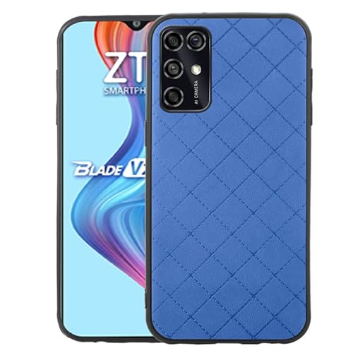 ELISORLI Compatible with ZTE Blade V20 Smart case Rugged Thin Slim Cell Accessories Anti-Slip Fit Rubber TPU Mobile Phone Protection Full Body Silicone Soft Grip Cover for V2020 Smart Women Men Blue