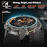 HIDAMEL Smart Watches for Men, 480mAh Extra-Large Battery, 50M Waterproof, Military Fitness Watch Full Metal Body, Answer/Make Call, AI Voice Compatible for Android & iOS (Black)