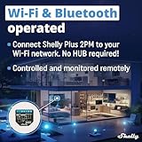 Shelly Plus 2PM UL | WiFi & Bluetooth 2-Channel Smart Relay Switch with Power Metering | Home Automation | Roller Shutters Remote Control | Alexa & Google Home Compatibility | iOS Android App (4 Pack)