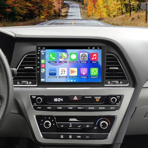 4+64GB Car Stereo for Hyundai Sonata 2015-2017 with Wireless Carplay & Android Auto, Android 13 IPS HD Car Radio with Voice Control Bluetooth 5.2 DSP RDS Wi-Fi GPS SWC Included Backup Camre & Mic