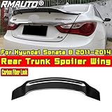 Rear Trunk Spoiler Wing for Hyundai Sonata 8 2011-2014 Rear Roof Spoiler Roof Wing Body Kit Car Accessories (Carbon Fiber Look)