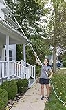 Guttermaster Pro Telescopic Water Fed Pole, Gutter Cleaning Tool with Curved End -Easy Gutter Cleaning from the Ground, Connects to Most Garden Hoses, No Special Attachments Needed,Extends 16 Feet