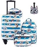 Travelers Club 5 Piece Kids' Luggage Set, Cool Dog
