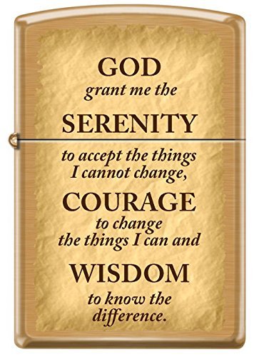 God Grant me the Serenity Prayer Solid Brass Zippo Lighter