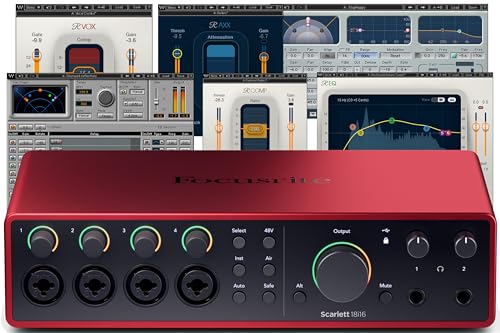 AudioDeluxe Focusrite Scarlett 18i16 (4th Gen) USB Audio Interface and Waves Musicians 2 Bundle