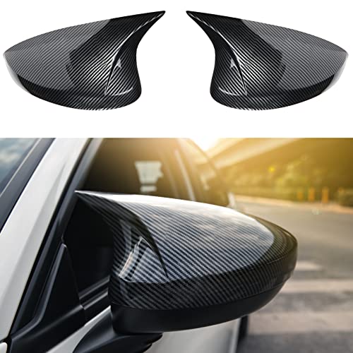 CKE 2pcs Compatible with Honda Civic 2025 2024 2023 2022 Accessories Aggressive Look Sport Door Side Mirror Cover Exterior Rearview Mirror Guard Cover Trims -Carbon Fiber Style