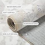 Washable 9x12 Area Rugs, Rugs for Living Room, Low-Pile Water&Stain Resistant Carpet Vintage Distressed Printed Non-Slip Carpet for Bedroom Bathroom Kitchen-Cream White