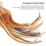 Octopus Bait, Simulated Lifelike Octopus Jig Big Eyes with Ink Tablets for Fishing