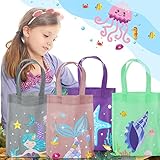 Ferraycle 24 Pcs Mermaid Under the Sea Goodie Bags Marine Sea Animals Party Favors Treat Bags for Baby Shower Birthday Party Decor