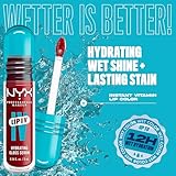 NYX PROFESSIONAL MAKEUP Lip IV Hydrating Gloss Serum, Lip Stain with 12HR Hydration - Red-y Set Wet (Red Lip Gloss)