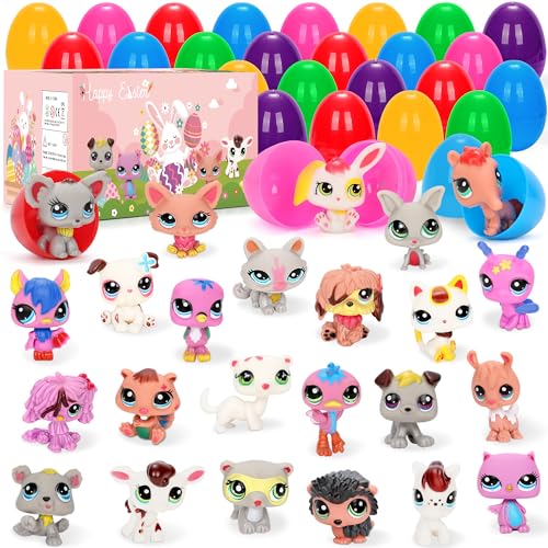 Cute Action Figures, Anime Figure 2025, 2025 Mini Shop Pet - Cute Pet Figures Novelty Toys for Kids, Easter Gifts and New Year, Toddler Toys for Kids, Toys for Ages 3-13, Easter Decorations, 24 Pcs