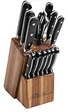 The Pioneer Woman Cowboy Rustic 14-Piece Black Cutlery Set w/ Wood Block