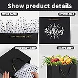 Gift bags medium size 12pack,with Tissue Paper,Black Kraft Paper Gift Bag,with handles,for Shopping,Party Supplies and Gifts,Wedding,Christmas(12.5 "x4.5" x10 ")