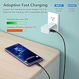 Adaptive Fast Charging Wall Charger Adapter, Eversame 6-Pack Fast Charging Block Travel USB Charger Box Compatible Samsung Galaxy S10 S9 S8 S7 S6 Note 8 9, iPhone, LG, HTC and More (White)