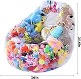 HOMBYS Clear Animal Bean Bag Chair Cover Stuffed Animal Storage for Kids Extra Large Waterparoof Stuffable Zipper Bean Bag for Children Storage & Organizing Plush Toys, Easy to Clean