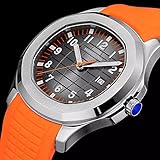 TIME WARRIOR Patek Style 2021 LGXIGE Brand Luxury Fashion Casual Watch AAA Men's Wrist Watch wristwatches (Orange)