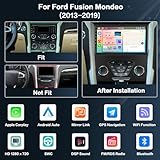 Inefala 8-Core 4+64G Wireless CarPlay Android 13 Car Stereo for Ford Fusion Mondeo 2013-2019 Upgrade Radio, 9'' HD Touch Screen Android Auto, AHD Backup Camera, Mirror Link, GPS Navigation