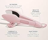 Nori Press Travel Steam Iron - Handheld Iron With Optional Steam Feature - No Ironing Board Required - Easy to Use w/ 6 Fabric Settings - Removes Wrinkles - Pink