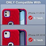 Grifobes Case for iPhone 11/ iPhone XR 6.1 inch for Kids Boys Children, Red+Blue