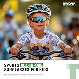 TURBOPEP 3Pack Kids Polarized Sunglasses - Youth Baseball Sunglasses for Boys Girls Age 3-12 Sports UV Protection Goggles