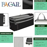 BAGAIL 4 Set/6 Set/8 Set Compression Packing Cubes Travel Accessories Expandable Packing Organizers(Black HalfMesh 6 Set)