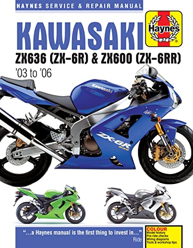 Kawasaki ZX636 (ZX-6R) & ZX600 (ZX-6RR) '03 to '06 (Haynes Service & Repair Manual)