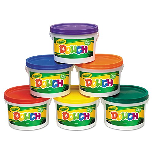 Crayola 570016 Modeling Dough Bucket, 3 lbs, Assorted, 6 Buckets/Set