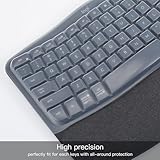 Keyboard Cover Skin for Logitech Wave Keys MK670 Combo Keyboard Skin, Logitech Wave Keys Wireless Ergonomic Keyboard Cover Protector Skin, Logitech Wave Keys Accessories, Clear