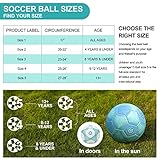 STEEFAN Pink/Blue/Teal Soccer Ball Size 4 for Kids Outdoor Play,Color Change Soccer Official Ball with Needles and Air Pump,Gift Idea for Kid Teen Boy Girl Junior Women,Indoor Outdoor Game Soccer Ball