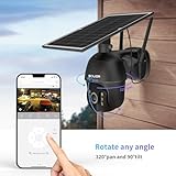 SOLIOM S600 4G LTE Security Camera Outdoor, Solar Powered Cellular Security Camera Wireless, Pan Tilt 360°View Spotlight, 1080p Night Vision, 2 Way Talk, PIR Motion Sensor, No WiFi