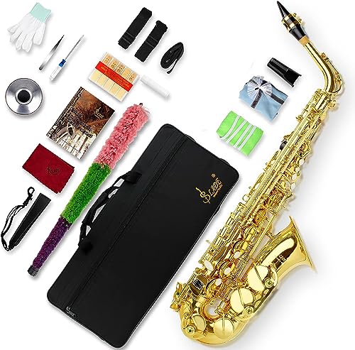 SLADE Saxophone Eb Alto Saxophone for Beginner Students, Saxaphone Adult, Saxophone Alto, Beginner Saxophone, Alto Saxaphone, Saxofon Alto, Saxophone, Gold