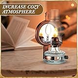 Yexiya 2 Pcs Large Kerosene Lamp Lantern Chamber Oil Wall Mounted Vintage Glass Clear Kerosene Lamp Rustic with Oil Wick for Rustic Indoor Home Decor Lighting(Bronze)