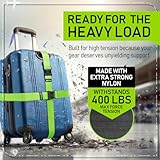 Untethered 4-Pack Luggage Straps | Suitcase Strap, Luggage Strap, Luggage Belt Strap, Luggage Straps for Suitcases TSA Approved, Suitcase Belt Strap, Bag Straps for Luggage. Buckle Straps and Wraps.